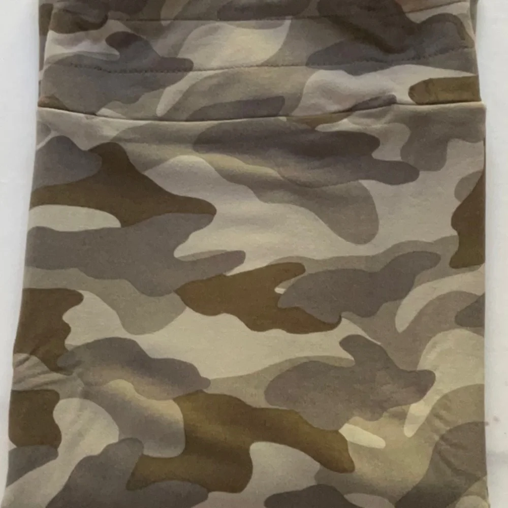 Camo Print Pencil Skirt LOGO Lounge by Lori Goldstein Stretch Knit Gray Olive